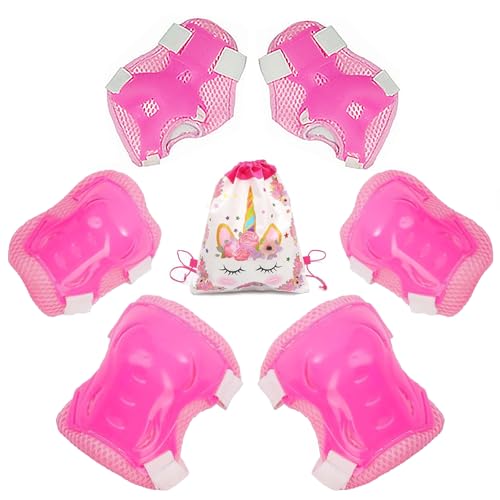 JNOUCS Kids Knee Pads Set with Unicorn Bag
