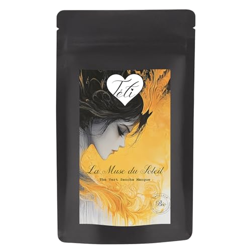 Thé Mangue Vert Sencha - Premium et bio - Haute qualité - Vrac 100g - Vitalité, boost immunité, éclat de la peau - Idée cadeau - La Muse du Soleil - TÉTI
