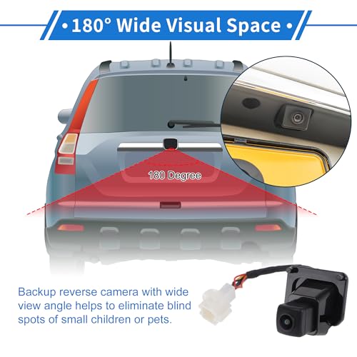 Image of Rear View Camera for Honda CR-V Jazz 2014 2015 2016 2017 License Plate Park Assist Backup Reverse Cam No.39530-T0A-A113-M1 /39530-T5A-003
