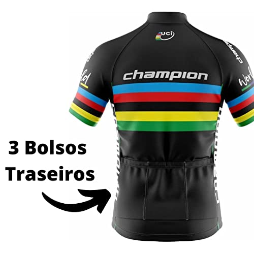 Camisa Ciclismo Masculina Roupa para Ciclista Bike Bicicleta Cor:Branco;TAMANHO:XG