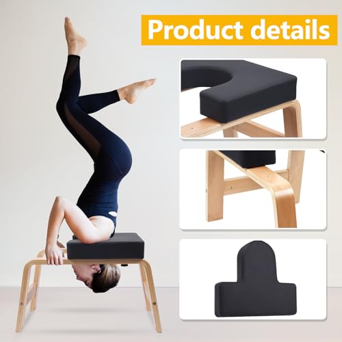 Image of Yoga Headstand Bench PU Pad Headstand Trainer Max Load 300lbs
