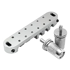 Musiclily 51,5mm Chevalet à ouleaux Tune-O-matic Roller Bridge pour Guitare électrique type Les Paul, Chrome - Les Beatles, Paul McCartney, John Lennon, RIngo Starr, George Harrison Musiclily 51,5mm Chevalet à ouleaux Tune-O-matic Roller Bridge pour Guitare électrique type Les Paul, Chrome – Image 3
