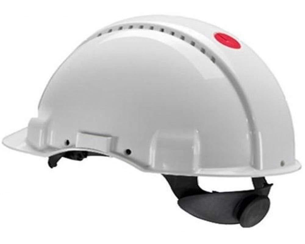 3M G3001MUV1000V-VI - G3001 Casco, sin ventilación, DIELÉCTRICO 1000V, blanco, con arnés ruleta y banda sudor piel