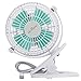 Price comparison product image KEYNICE Mini USB Fan, Small USB Clip and Desktop Fans 4 Inch 2 Speed Portable Cooling Fans Electrical Fan Powered by PC Power Bank and Quiet for Office Home Car - White