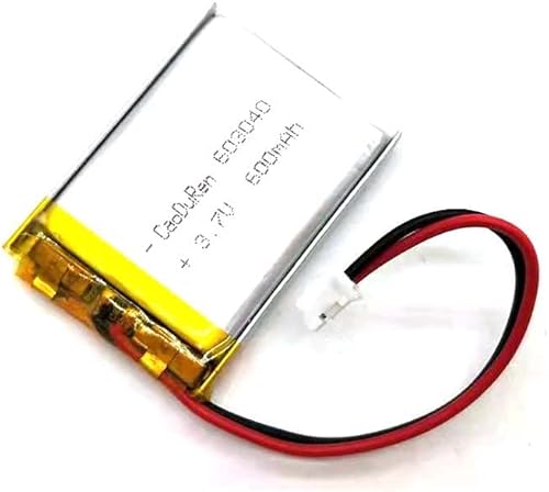 Miniatura 2 de Batería recargable de iones de polímero de litio Li Lipo de 3.7V con conector JST de 2 pines de 0.079 in0.049 in (603040 600mAh 2.0Jst)