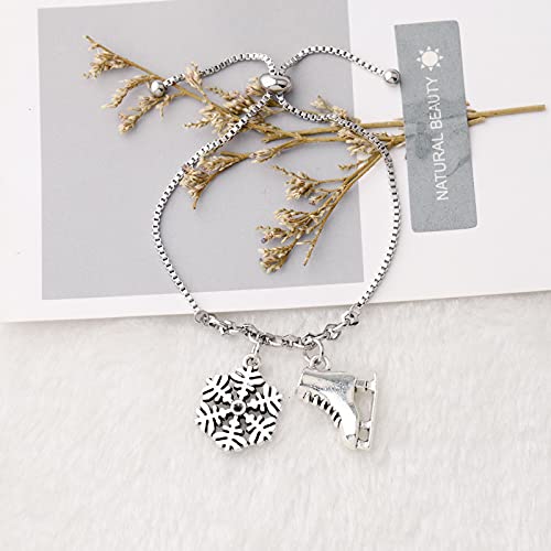 MYOSPARK Skater Gift Ice Skating Charm Bracelet Figure Skating Jewelry Skating Team Gifts Skate Lover Gift2