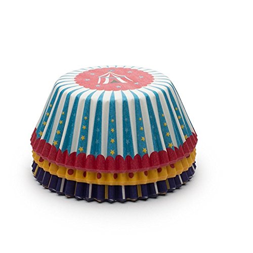 Fox Run Circus Foil Muffin and Cupcake Liners, Set of 75, Standard Size Wrappers