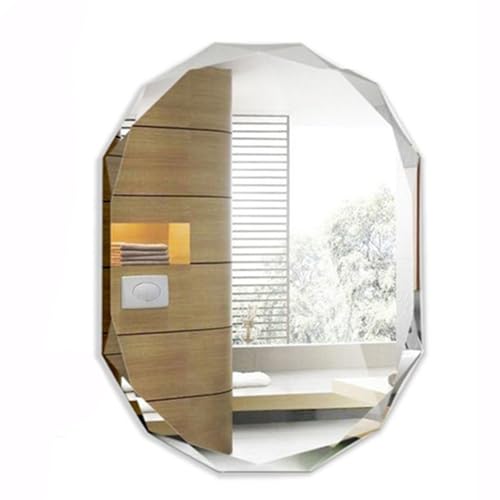 Miroir de salle de bain rectangulaire biseauté 45x60 cm pour mur