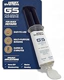 WEST SYSTEM G/5 5 Minute Epoxy Glue Syringe - Strong Instant Adhesive Resin for Metal, Wood & More - 2 Part Epoxy Resin for Quick Repairs - Great for Small fixes at Home, on the Boat & More