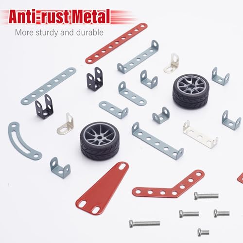 LILCRUIBAO Building Kit Red Model Car Set - 287 PCS STEM Project Building Toys for Kids Ages 8-12, Building Blocks DIY Toys for Kids Ages 8 9 10 11 12-16 Years Old and Up Boys Girls Adults