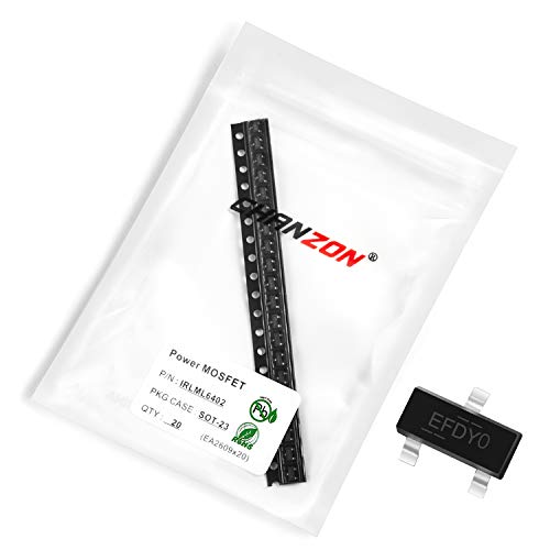Chanzon 20 piezas IRLML6402 SOT-23 Power SiC MOSFET -3.7A Transistor SMD