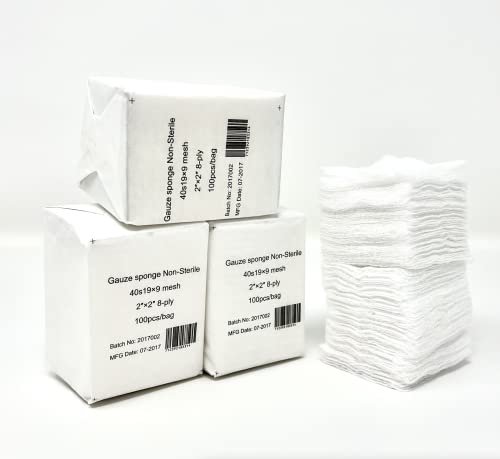 Gasa quirúrgica de algodón no estéril tejida de 8 capas 2"x2" caja de 1000 unidades miniatura 6