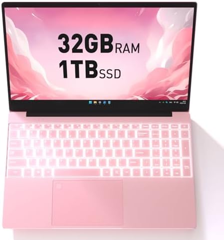 Business Laptop Computer for Work, Notebook PC for College Students, 15.6″ FHD Display, 4-Core Processor, Backlit Keyboard, Fingerprint Sensor, Up to 10TB Storage, 32GB RAM, 1TB SSD, Pink Business Laptop Computer for Work, Notebook PC for College Students, 15.6″ FHD Display, 4-Core Processor, Backlit Keyboard, Fingerprint Sensor, Up to 10TB Storage, 32GB RAM, 1TB SSD, Pink