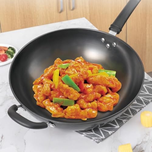 Wok antiadherente de hierro negro 13.4 pulgadas miniatura 3
