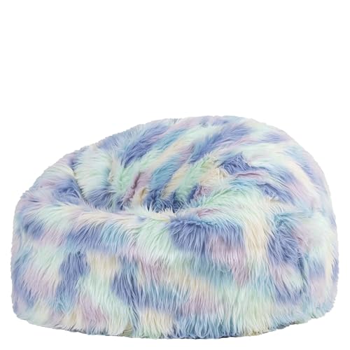 Icon Kingston Pouf, Fausse Fourrure, Pouf Poire avec Remplissage, Fauteuil Salon Confortable,...