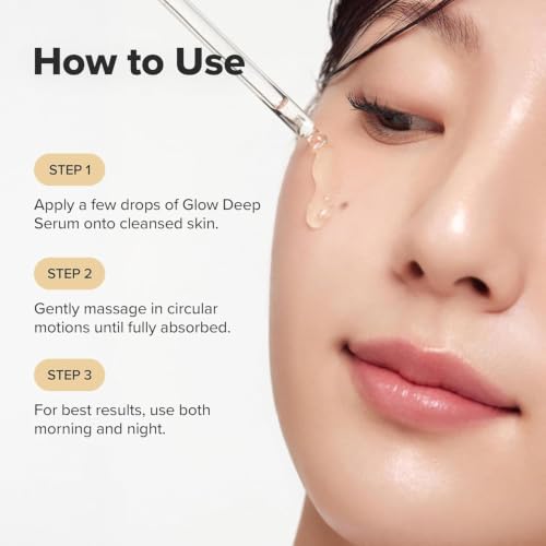 Image of Glow Deep Serum with Rice Bran Water and Alpha Arbutin 30ml Korean Face Serum for Brightening Even Skin Tone and Dark Spot Care Hydrating Daily Skin Treatment(Style-14)
