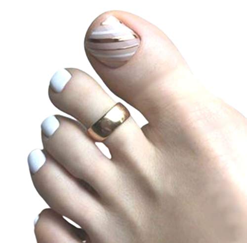 Gold toe ring, 14k Gold Wide toe ring, gold filled toe ring, Adjustable toe ring, plain toe ring, thick toe ring, toe ring for women