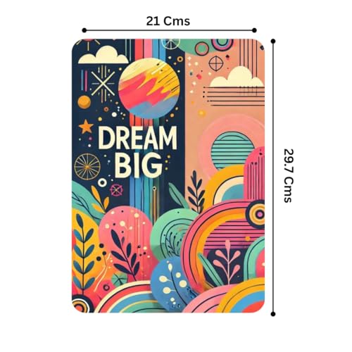 Image of Zesta Bathroom Decor Items Washroom Decor Tin Sign | Aesthetic Posters Wall Poster for Bedroom | Magnetic Cafe Decoration Items / Restaurant Decorations Items | Quirky Home Decor Bar Accent (Dream Big (2))