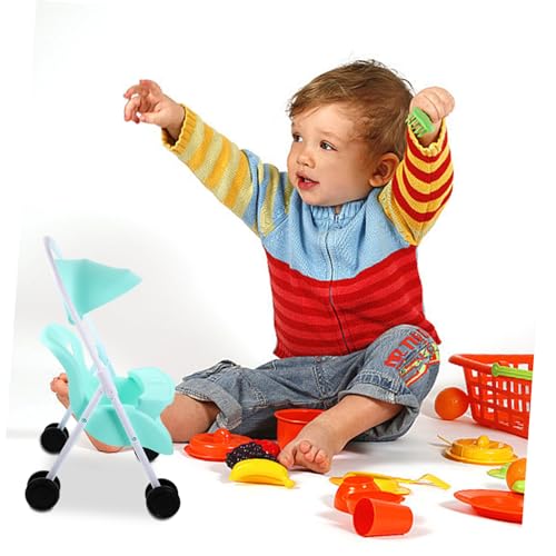 ibasenice Doll Stroller für Faltbarer Puppenwagen aus Robustem für Rollenspiele und Kreative Aktivitäten Perfektes für Geburtstage und Weihnachten Attraktives Zubehör für Puppenhäuser – Bild 4