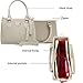WILLIBAGS | Women Fashion Set: Convertible Tote Bag + Wallet | Removable Strap, Top Handle bag, Shoulder Handle Tote Bag, Handbags, Satchel Purse Set | 2 pieces, Beige