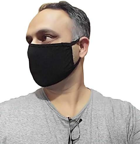 Soft Face Cover Respirator Cycling Anti-Dust Reusable Quick Dry (Black)