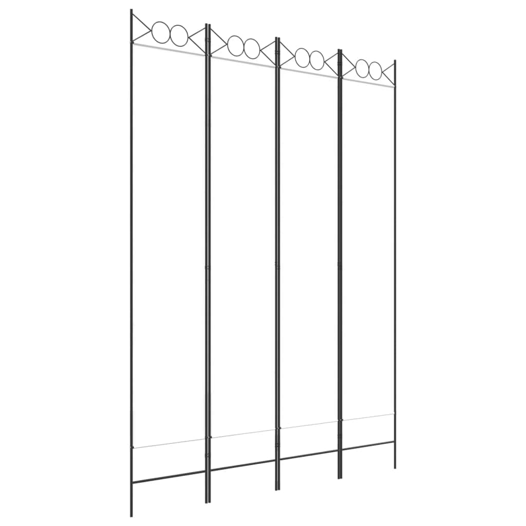 Paravent pliable 4 pièces Blanc 160 x 220 cm