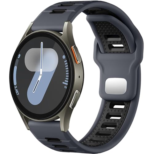 Odbeai Bands Compatible with Galaxy Watch 6 Band, compatible with Samsung Watch 7 Bands, Silicone Sport Breathable Waterproof Replacement Strap for Galaxy Watch 4/5/5 Pro/4 6 Classic/Active 2 for Men