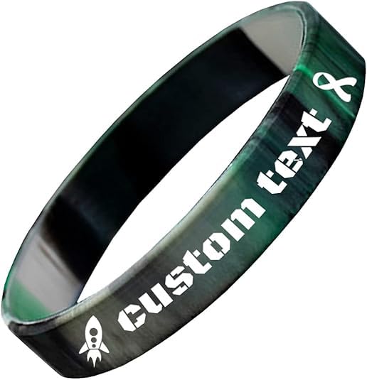Aokizkdzsw Custom Silicone Wristbands - Personalized Customizable Rubber Bracelets for Text/LOGO, Motivation, Events, Gifts, Support, Awareness