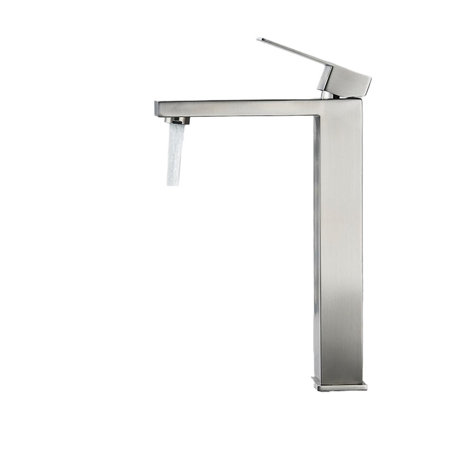 Mitigeur d'évier en acier inoxydable brossé et robinet de salle de bains gris durable