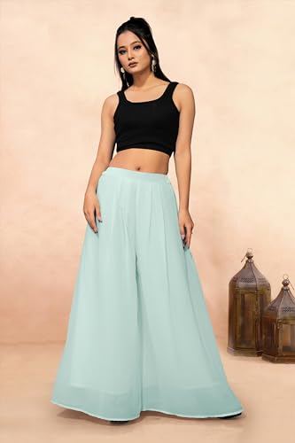 Image of Georgette Bonanza Soft Flared Palazzo (MID Waist)