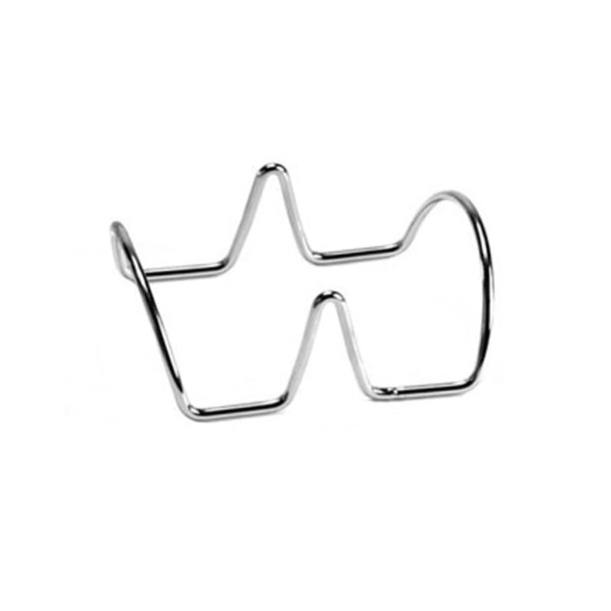 PRETYZOOM Taco Rack Holder Stand Double Taco Holders Mexican Tortilla Rack Stainless Steel Restaurant Style