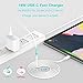 18W USB C Fast Charger Compatible with iPad Pro 12.9, Pro 11 inch 2020/2018, New Air 4 10.5, Google Pixel 5 4 3 2 XL 3A 4A 2XL 3XL 4XL Wall Charger, Foldable Plug, LED, 6.6ft USB C to C Charging Cord