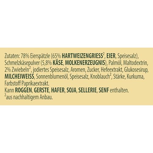 Knorr Hüttenschmaus Fertiggericht Käse-Spätzle leckeres Nudelgericht ohne geschmacksverstärkende Zusatzstoffe 2 Portionen – Bild 4