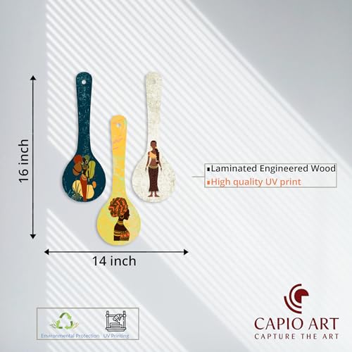 Image of CAPIO ART Welcome Wooden Quote Wall Hanging Decoration Items for Home Decor | Mdf Art for Living Room & Bedroom | Decorative Item for Office & House | Gifts Modern Wood Hanger - Spoon-1