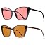 Black + Coco Tortoise Frame Pink + Brown Lens