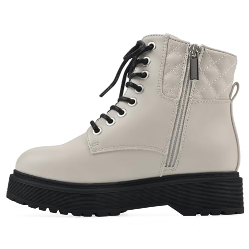 WHITE MOUNTAIN KIDS Girls' Prestan Lace-Up Lug Sole Combat Ankle Bootie4