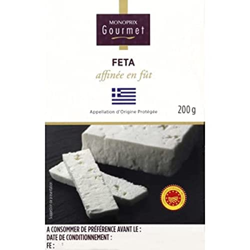 Monoprix Gourmet Feta, fromage au lait pasteurisé, affinée en fût