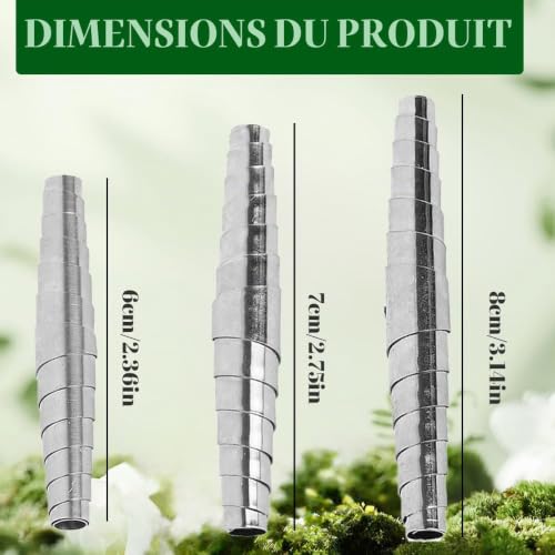 JRYXDS Lot De 6 Ressort Remplacement De Sécateur, 6Cm,7Cm,8Cm Accessoires Standard Ressort Hélicoïdal Robuste En Acier Inoxydable Pour Tondeuse De Dérivation Améliorer La Performance De Coupe – vue 2