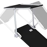 Sonnenliege Hawaii Dach Tragegriff Verstellbar Gartenliege Strandliege Freizeitliege Liege Anthrazit - 7