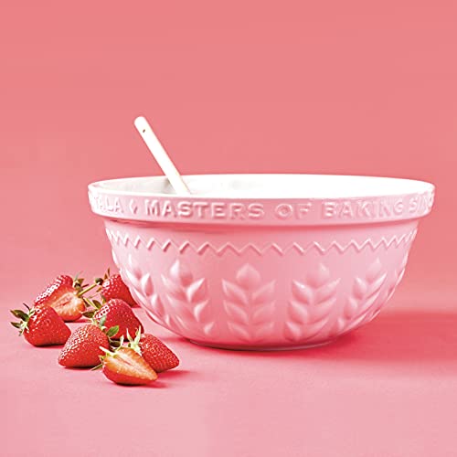 Tala Dusty Pink Stoneware Mixing Bowl, Embossed Corn Design, Durable, Chip-resistant, Baking, 30cm, (10B31388) - Image 4