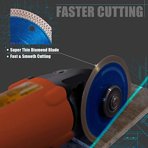 Peakit Tile Cutter Blade 4.5 Inch Porcelain Diamond Blade Ceramic Cutting Disc Wheel For Angle Grinder, Reversible Color #TOP2