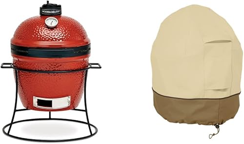 Miniatura 8 de Kamado Joe KJ13RH - Parrilla de carbón portátil de 13.5 pulgadas, color rojo intenso, incluye cubierta de parrilla KJ15080420, placa de hierro