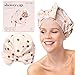 Kitsch Luxury Shower Cap for Women - Waterproof, Reusable Shower Caps (Blush Dot)
