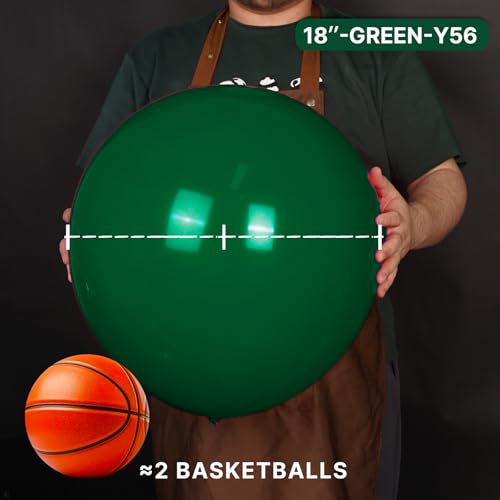 Image of PartyWoo Dark Green Balloons 20pcs 18 Inch Emerald Hunter Forest Green Balloons for Wedding Boy Baby Shower Birthday Christmas Graduation Dinosaur Jungle Golf Theme Party Decorations Green-Y56
