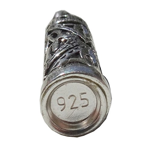 Pendentif Etoile de David argent mezouza collier chaîne billes - 5