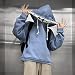 Lambo Tier-Hoodie - Blaue Kapuzenpullover für Damen in Haifischform mit Langen Ärmeln - Paar-Pullover, Tier-Kapuzen-Cartoon-Sweatshirt für Männer und Frauen