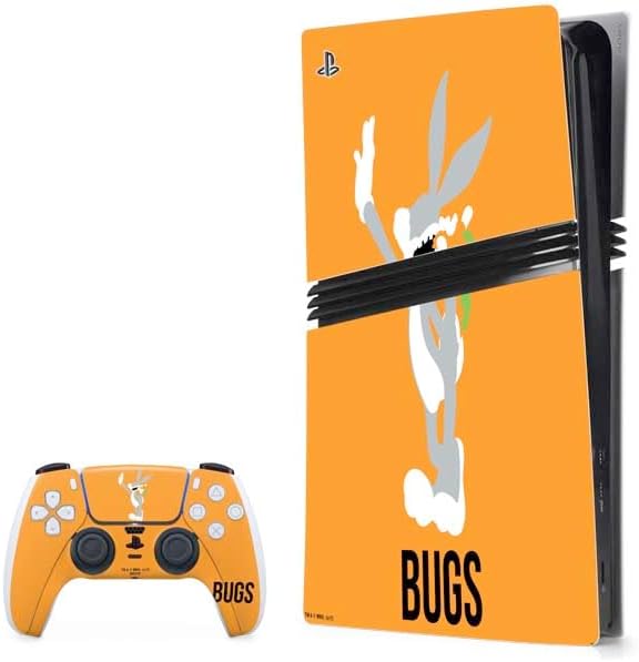 Skinit Decal Gaming Skin Compatible with PS5 Pro Bundle - Officially Licensed Looney Tunes Bugs Bunny Whats Up Doc Design