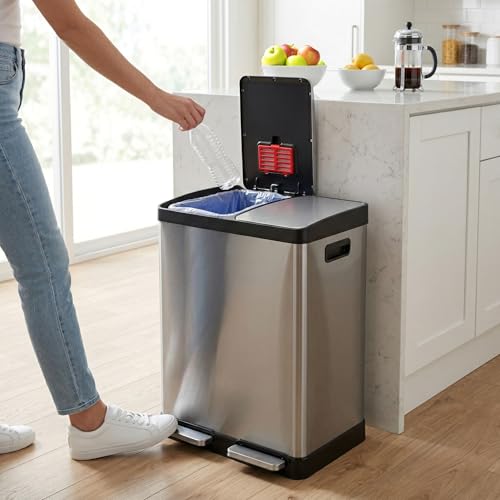 Recopilación de Cubos de reciclaje para el hogar los 5 mejores. 8 Cubos de reciclaje para el hogar marca iTouchless (2)