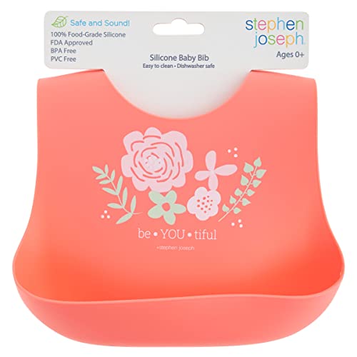 Stephen Joseph Silicone Bib Flower2
