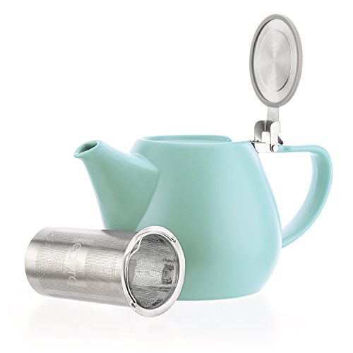 Tealyra - Jove Porcelain Large Teapot Turquoise - 34.0-ounce (3-4 cups) - Japanese